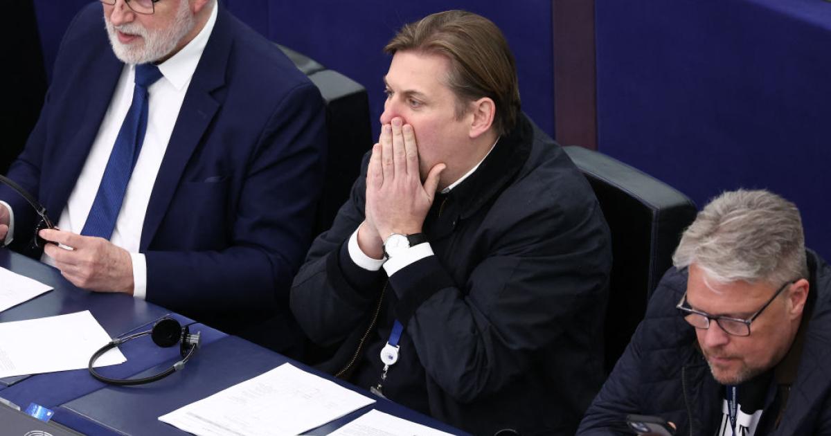 Maximilian Krah, miembro de AFD, en una sesión del Parlamento Europeo