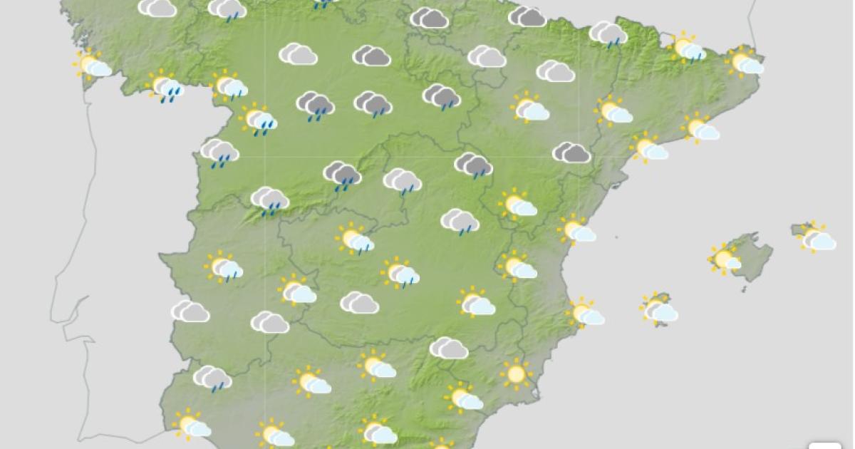Mapa de AEMET de los próximos días en España