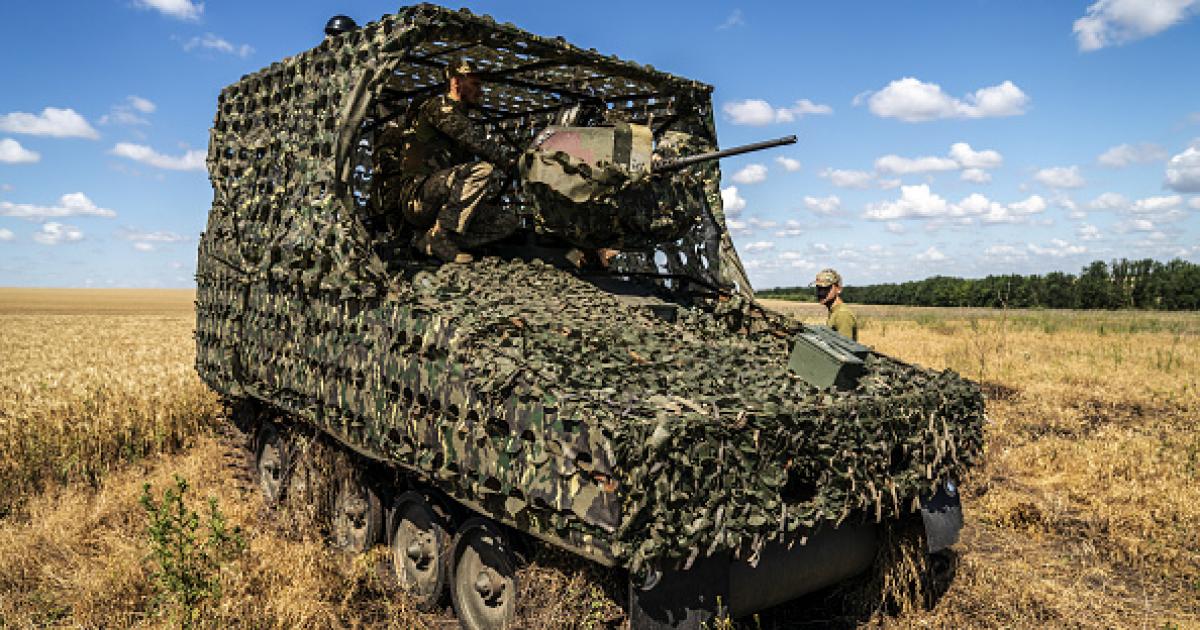 Imagen de archivo de un vehículo blindado FV103 Spartan del Ejército de Ucrania, en algún punto del frente en Donetsk (Donbás).