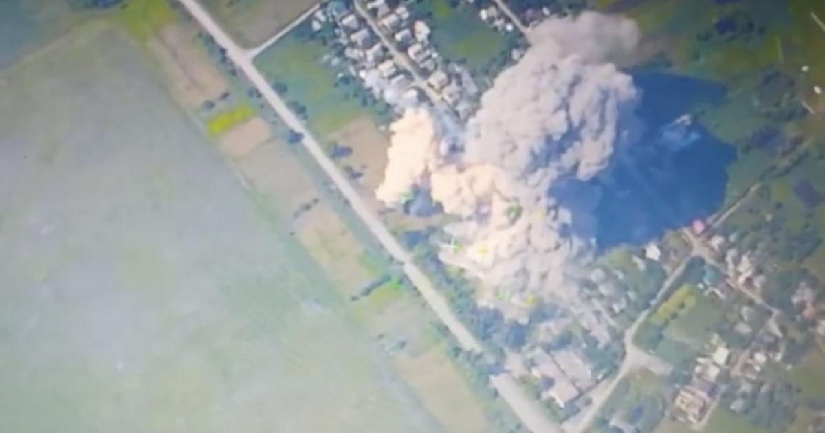 Imagen de un ataque de Rusia sobre instalaciones militares de Ucrania.