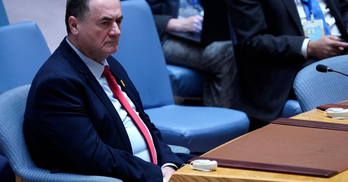 Israel Katz, ministro de Exteriores israelí, durante una reunión del Consejo de Seguridad de Naciones Unidas, en una imagen de archivo.