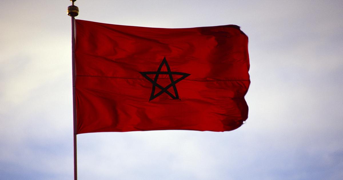Imagen de archivo de una bandera de Marruecos.