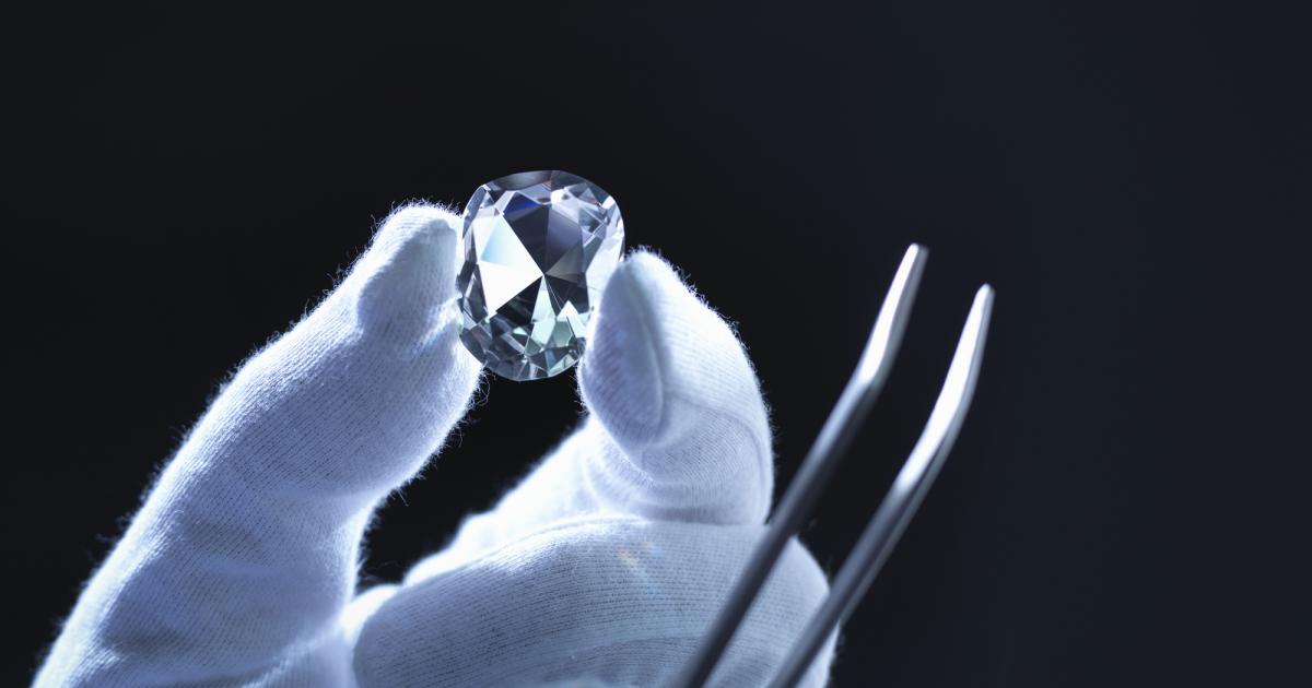 Imagen de archivo de un diamante sintético.