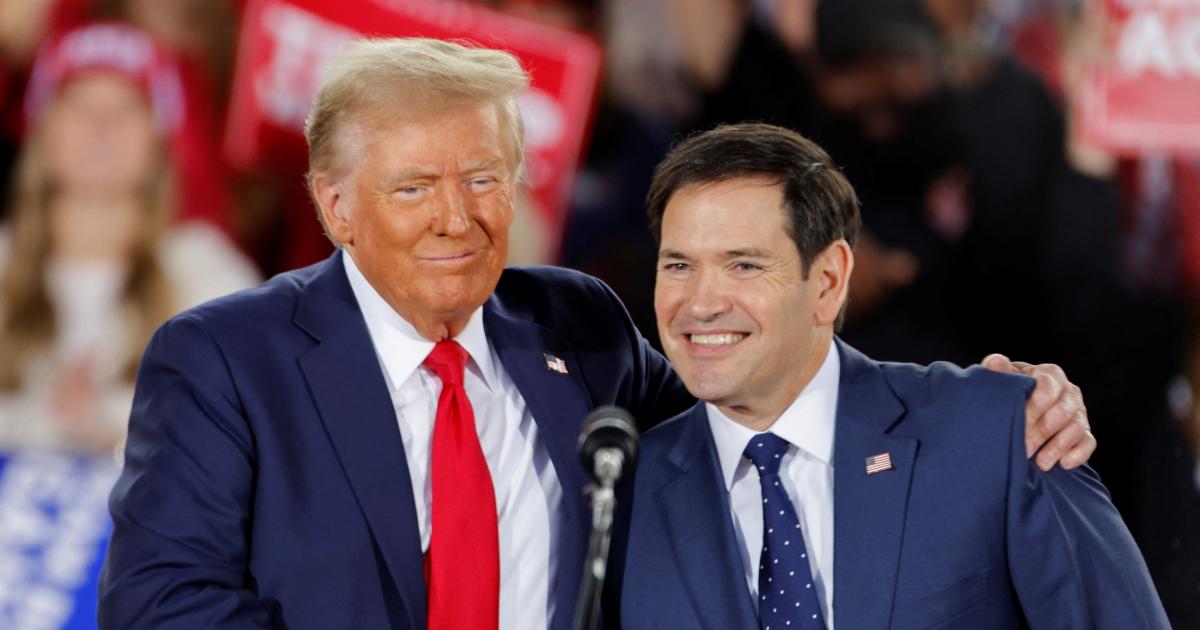 El presidente Donald Trump y el senador Marco Rubio, en un acto de la campaña del Partido Republicano.