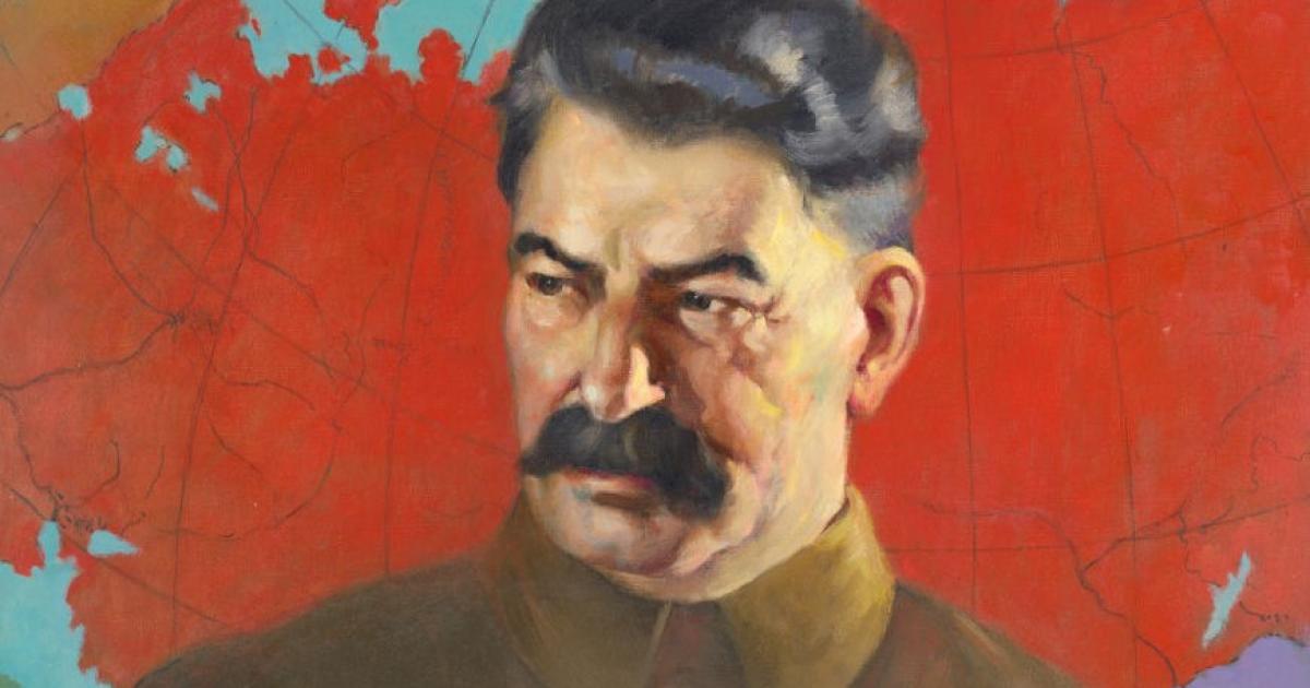 Retrato del dictador, máximo dirigente de la URSS y secretario general del Comité Central del Partido Comunista de la Unión Soviética entre 1922​ y 1952, Iósif Stalin.