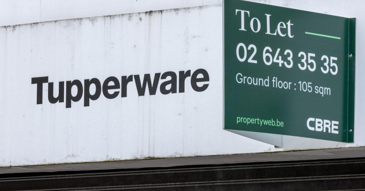 Una de las tiendas de Tupperware en Bruselas(Bélgica) cerrada.