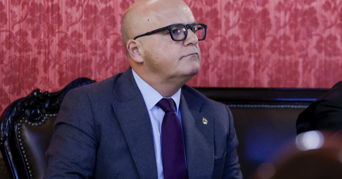 El senador del PP José Manuel Baltar Blanco, durante el juicio en el Tribunal Supremo acusado de un delito contra la seguridad vial, por conducir a 215 kilómetros por hora en un tramo limitado a 120 km/h en la A-52 sentido Benavente (Zamora) el 23 de abril de 2023.