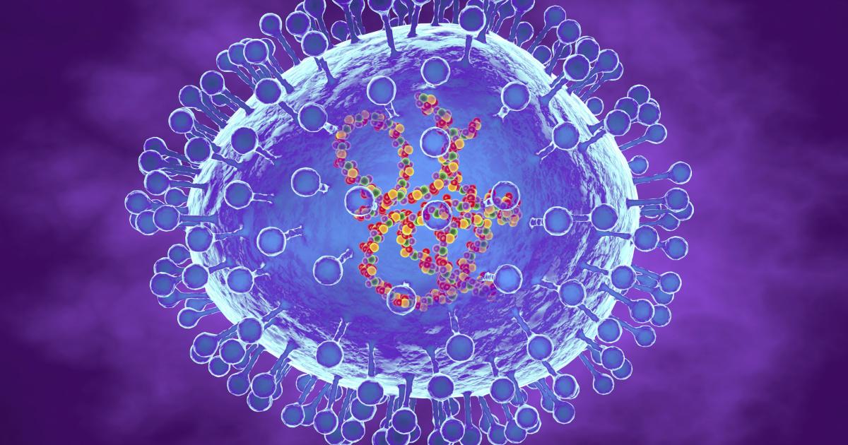 Ilustración de recurso de un metapneumovirus.