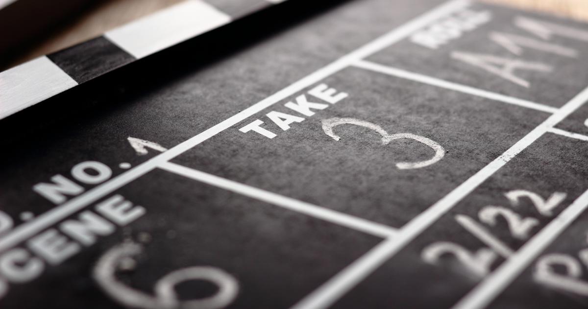 Imagen de archivo de una claqueta.