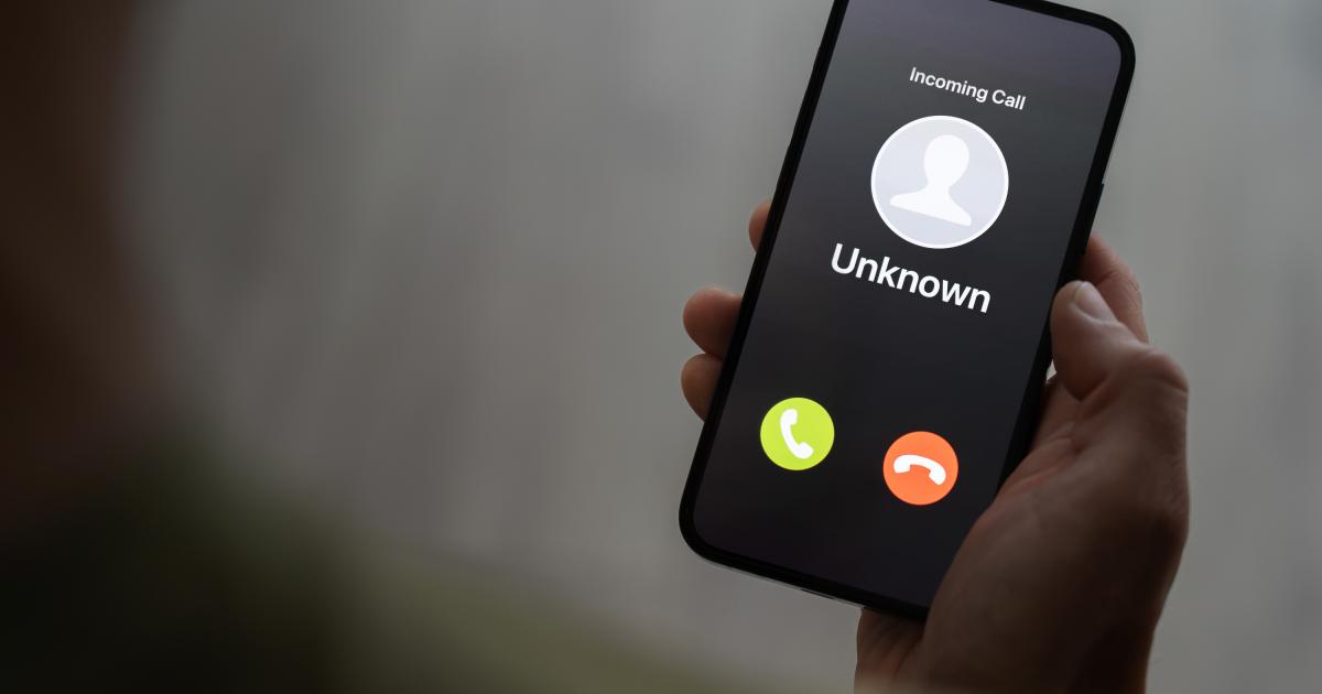 Llamada de un número desconocido.