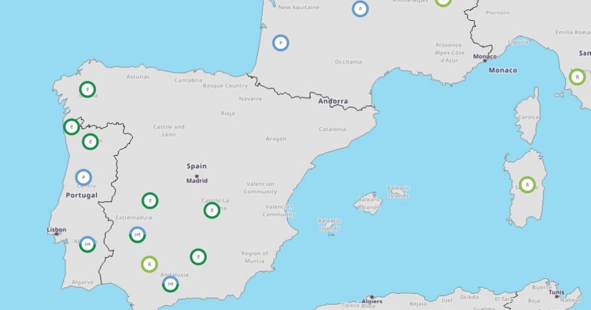 La cartografía de los proyectos mineros que afectarán a España, tras la aprobación de la Comisión Europea.