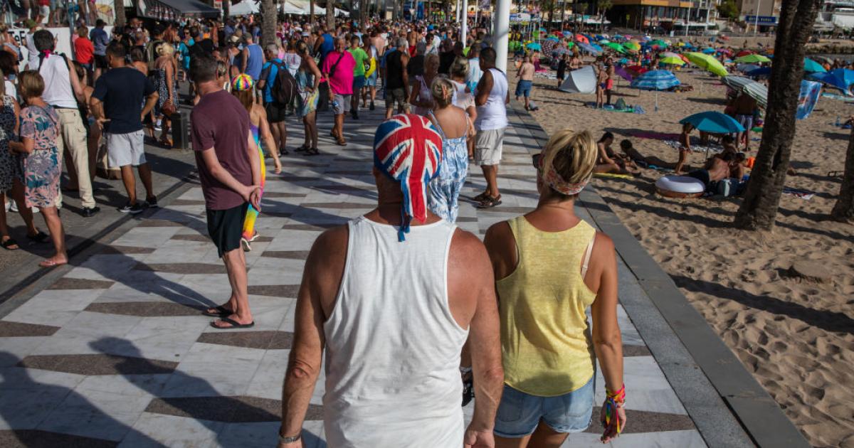 Turistas británicos en Benidorm, en una imagen de archivo