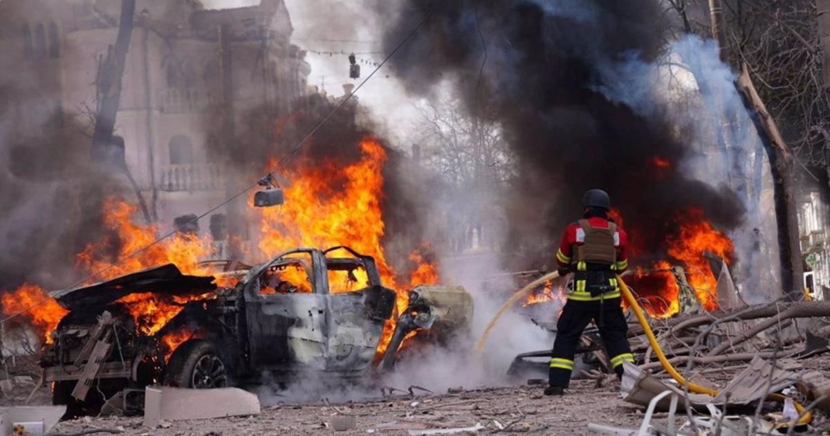 Ataque ruso en la ciudad ucraniana de Sumy, a 13 de abril de 2025.