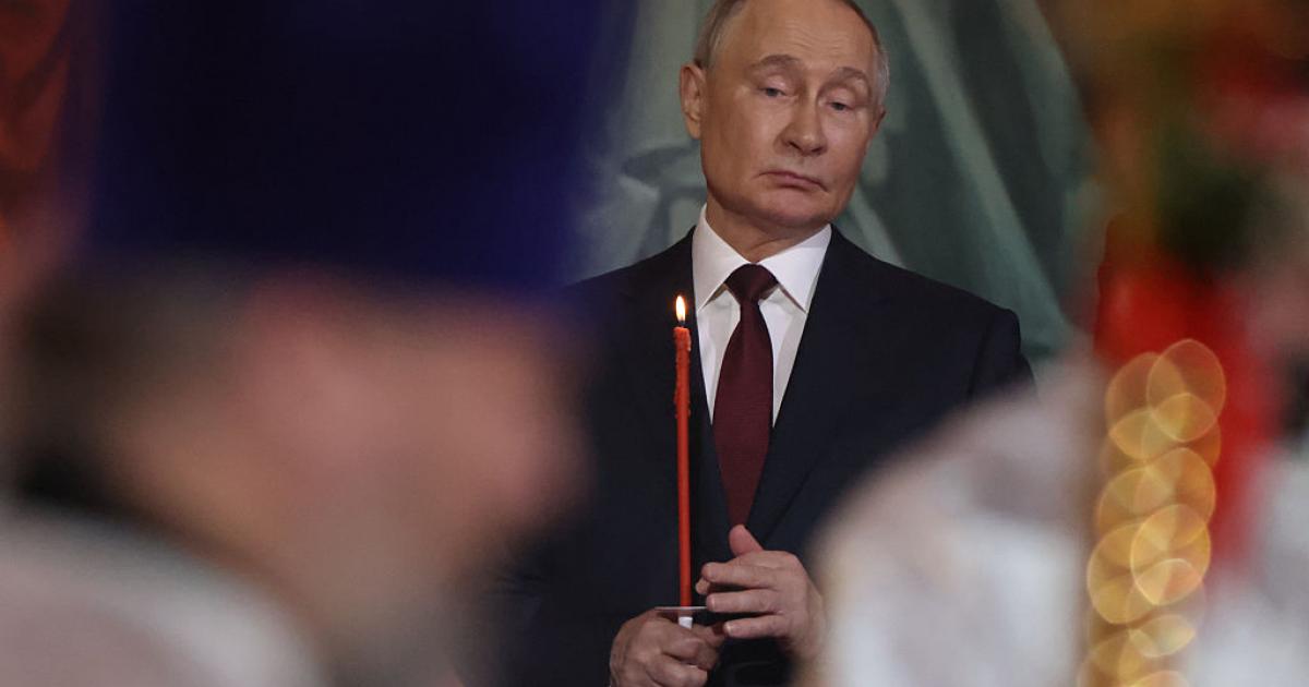 Vladimir Putin, en la celebración de la Pascua Ortodoxa en Moscú.