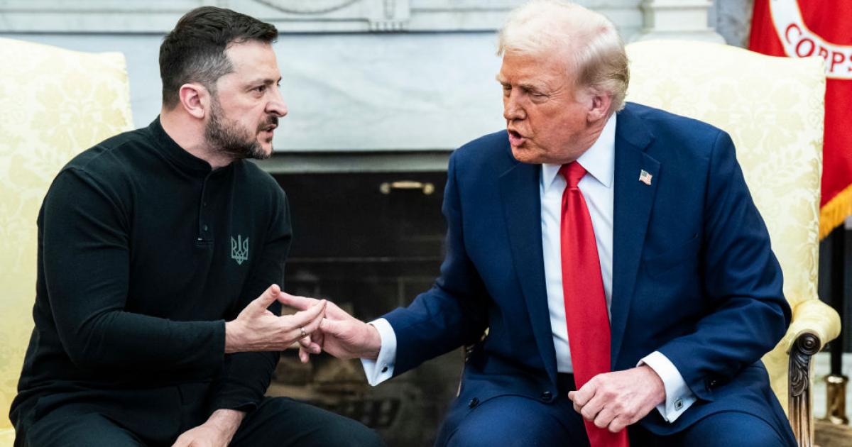Imagen de archivo de los mandatarios ucraniano y estadounidense, Zelensky y Trump, en  la Casa Blanca.