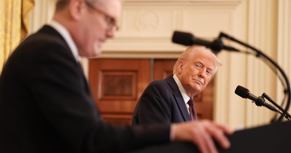 El primer ministro británico, Keir Starmer, y el presidente de Estados Unidos, Donald Trump.