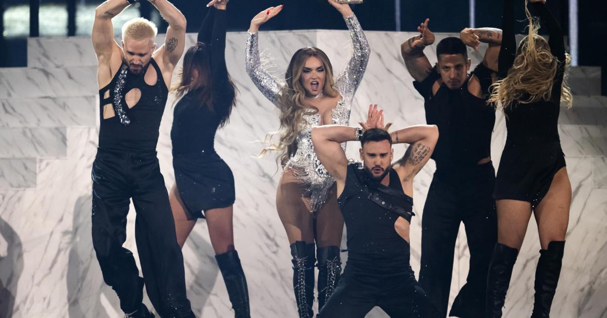 Melody, en la primera semifinal de Eurovisión 2025.