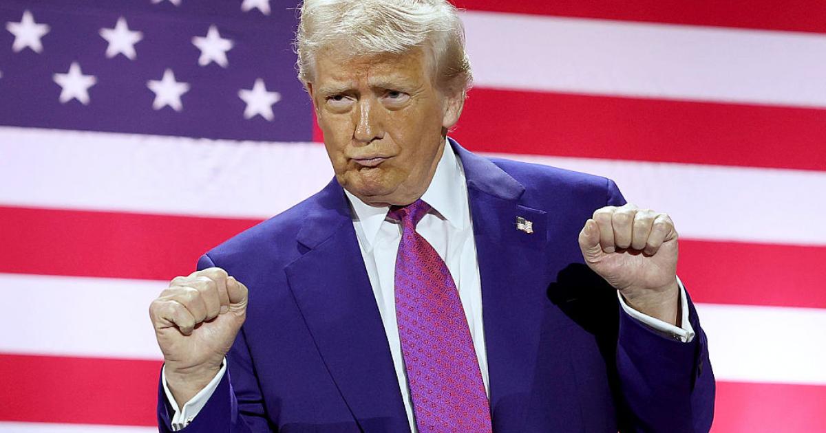 Donald Trump, en un momento de festejo