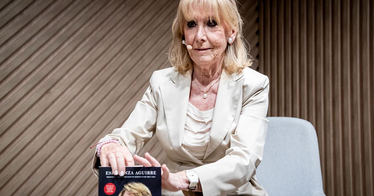 Esperanza Aguirre, durante la presentación de su último libro: 'Una liberal en política'.