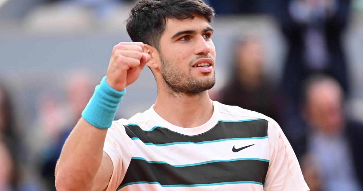 Carlos Alcaraz en la final de Roland Garros.
