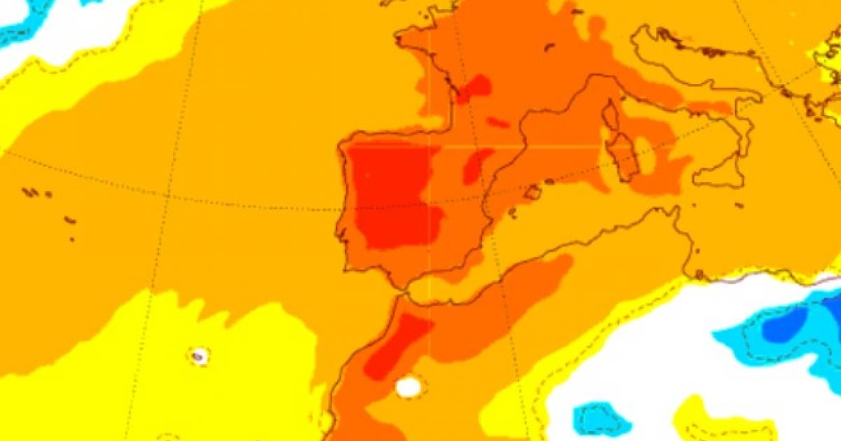 Foto de la anomalías de temperaturas para la semana del 16 al 22 de junio.