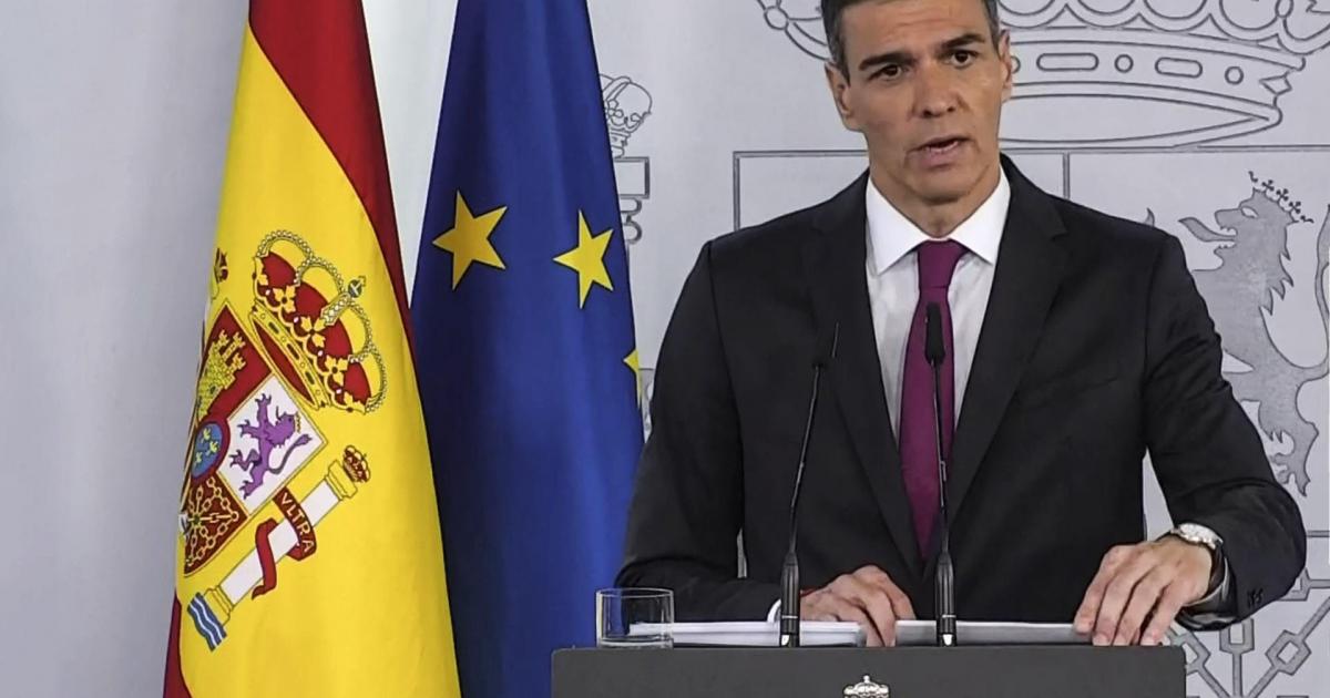 Captura de video de la declaración institucional del presidente del Gobierno, Pedro Sánchez, de este domingo.