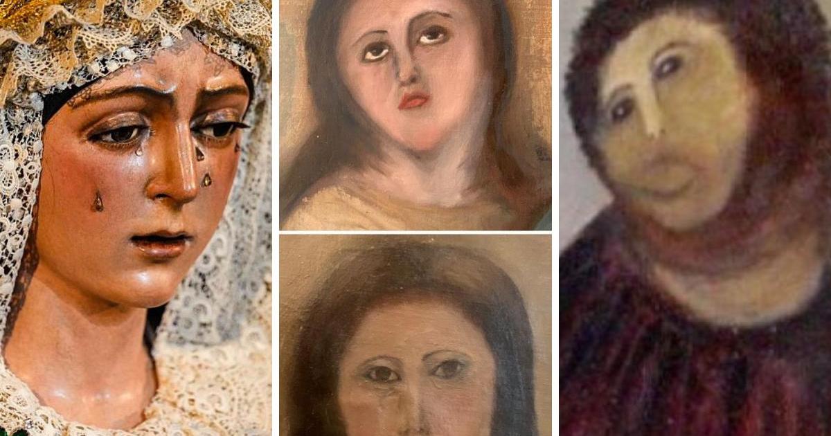 Restauraciones de la virgen de la Macarena, de una copia de 'La inmaculada de El Escorial' de Murillo y el 'Ecce Homo' de Borja.