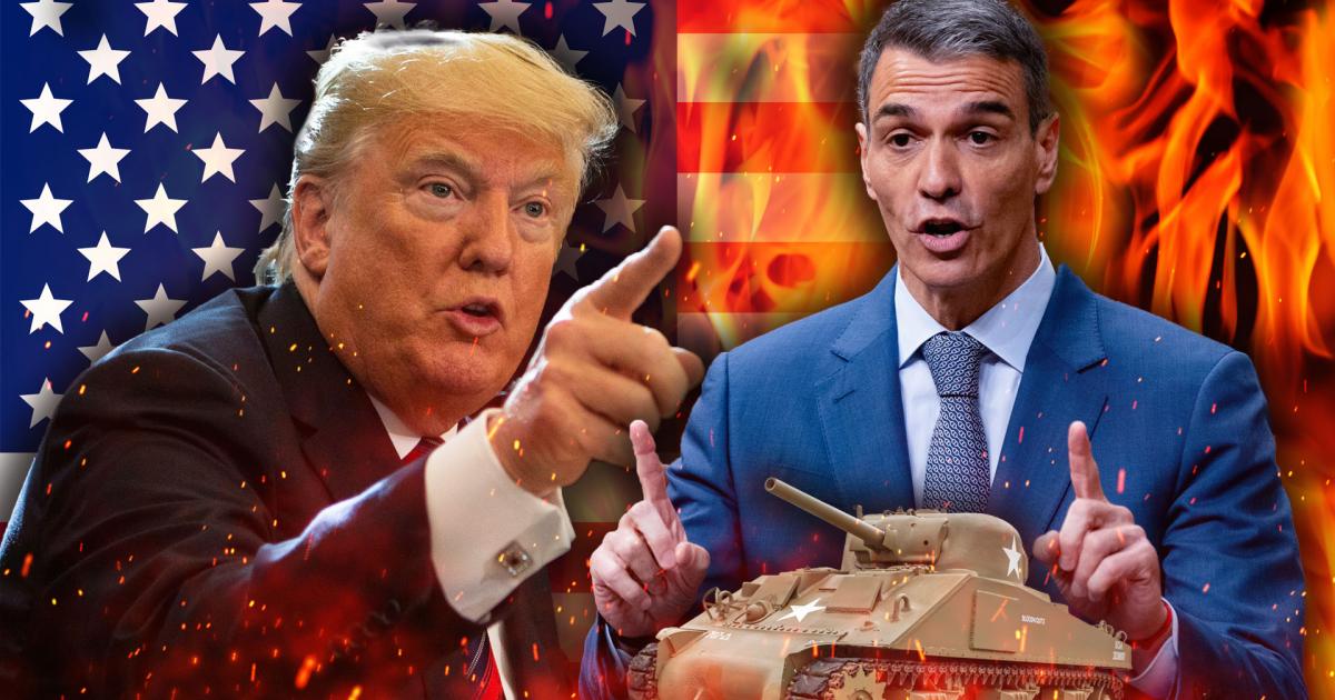 Donald Trump y Pedro Sánchez, enfrentados