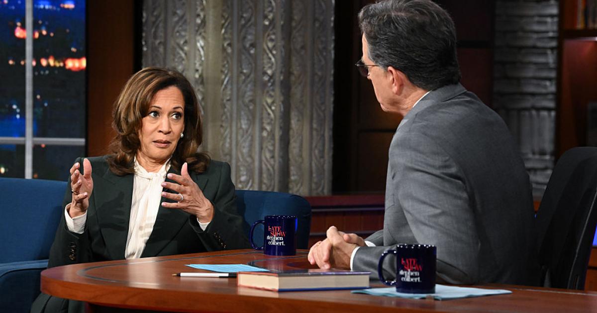 Kamala Harris, en 'The Late Show'