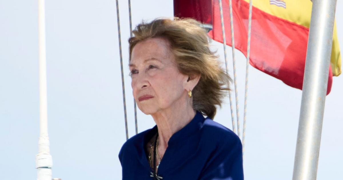 La Reina Sofía siguiendo las regatas de la Copa del Rey de Vela de Mallorca 2024