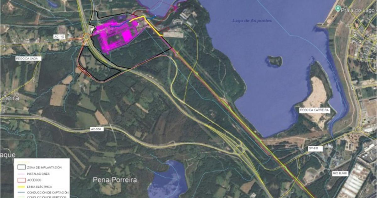 Imagen incluida en la DIA para la planta de biofibra en As Pontes de Ence.