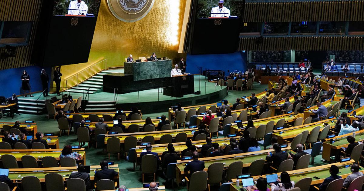 Vista de la Asamblea General de la ONU