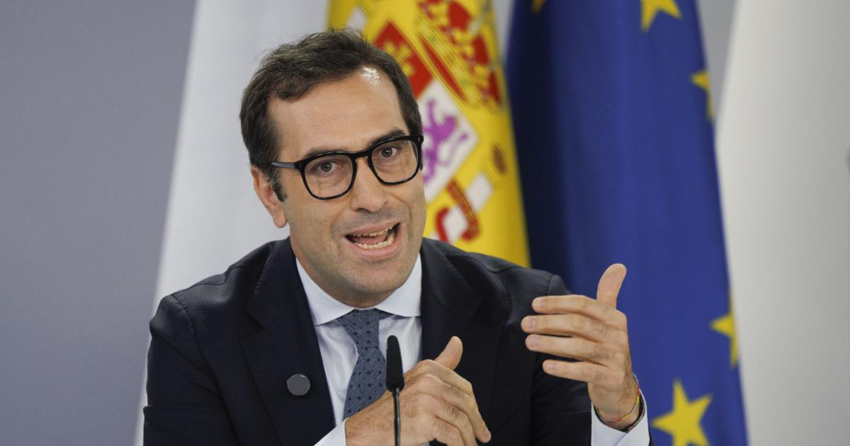 El ministro de Economía, Comercio y Empresa, Carlos Cuerpo, durante la rueda de prensa posterior a la reunión del Consejo de Ministros.