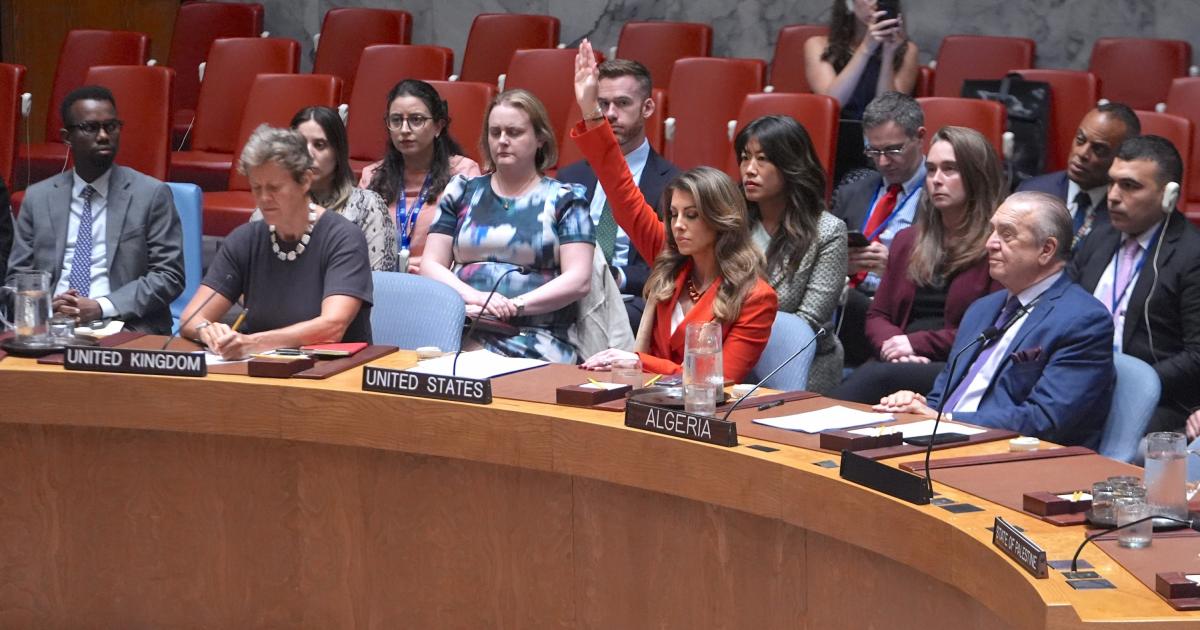 Votación en el Consejo de Seguridad de Naciones Unidas para un alto al fuego en Gaza, que ha sido vetado por enésima vez por EEUU, empleando para ello su derecho a veto.