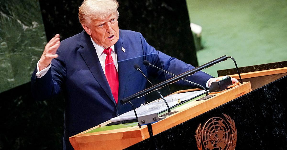 Donald Trump, en su discurso en la ONU