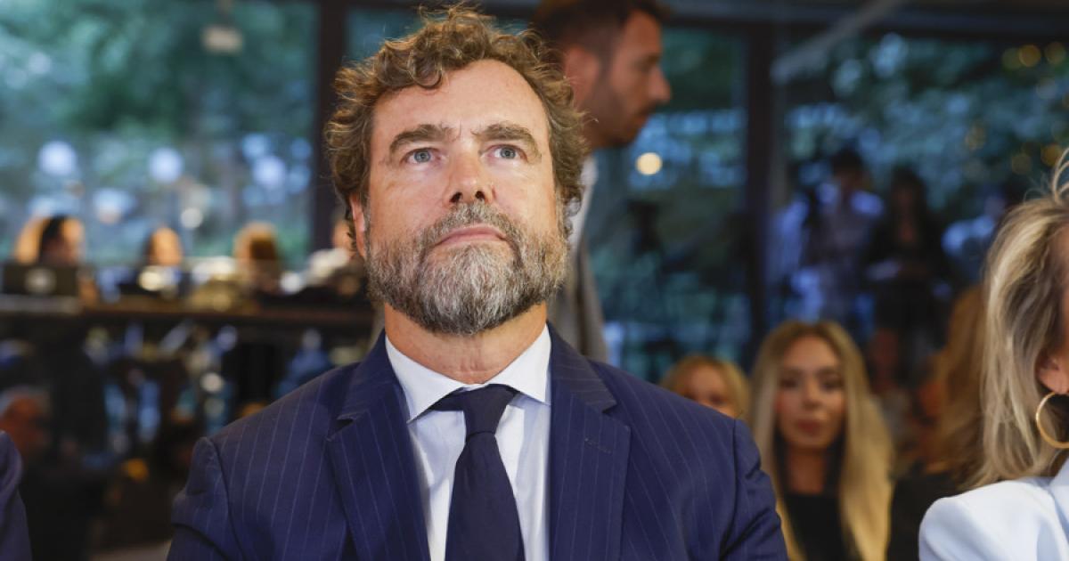 Iván Espinosa de los Monteros durante el acto en el que presenta la Fundación Atenea