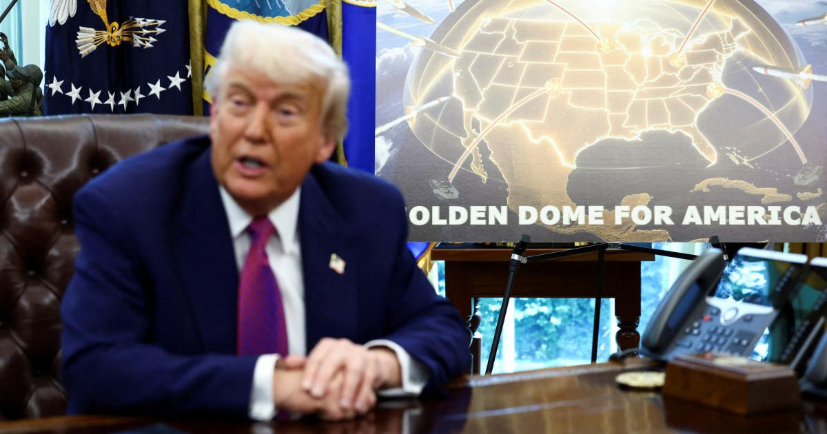 El presidente de EEUU, Donald Trump, presentando el 'Golden Dome', el proyecto para la creación de un escudo nuclear espacial; en una imagen de archivo.