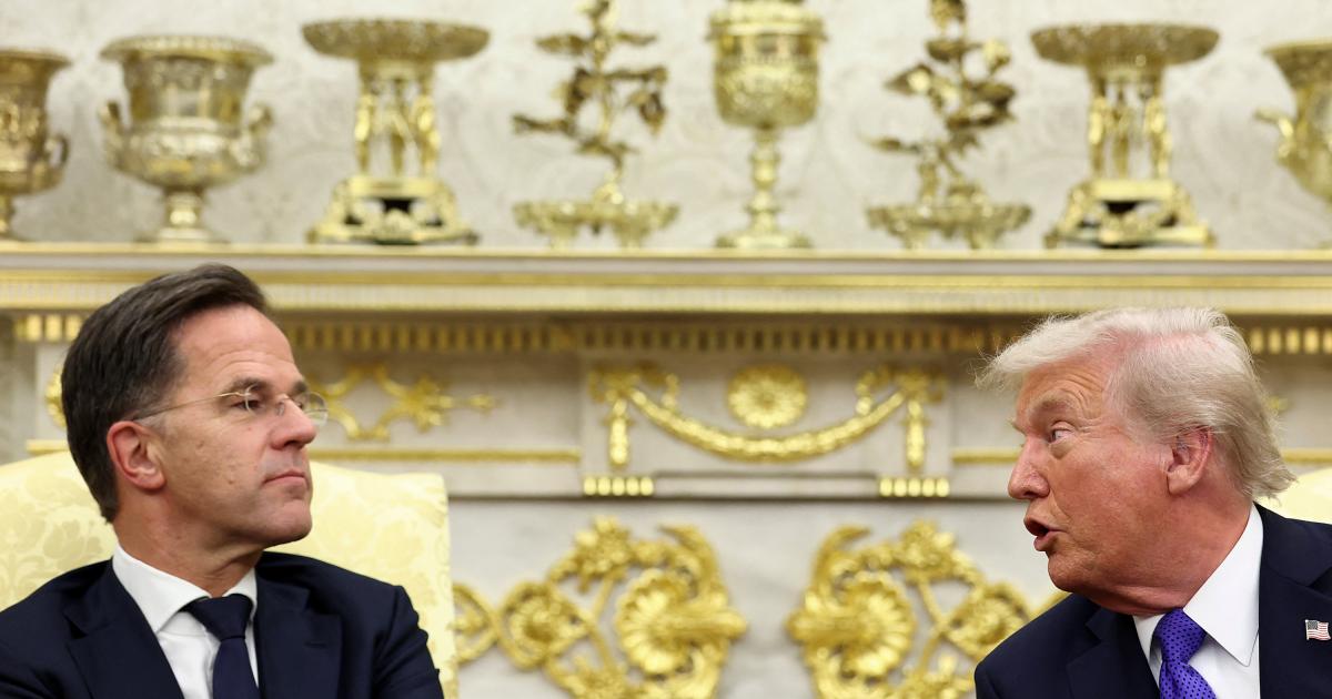 Donald Trump se encuentra con Mark Rutte en el Despacho Oval de la Casa Blanca.