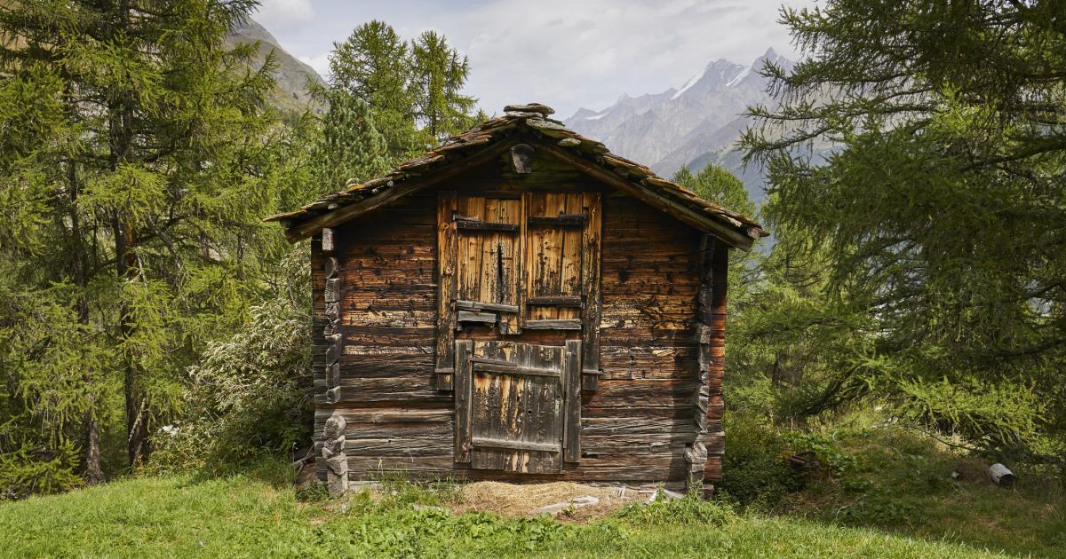 Una cabaña de madera, en una imagen de archivo