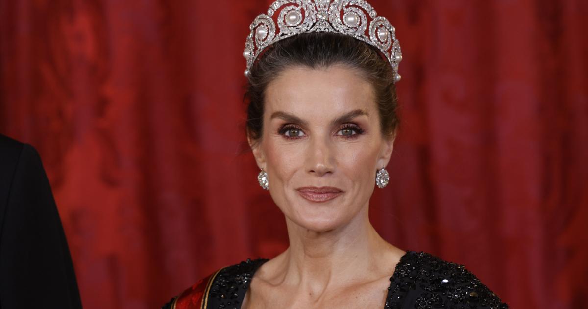 La reina Letizia, con la tiara Cartier