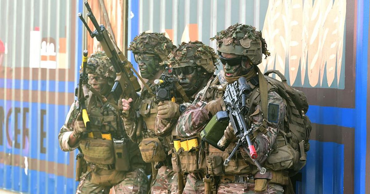 Soldados franceses en un ejercicio