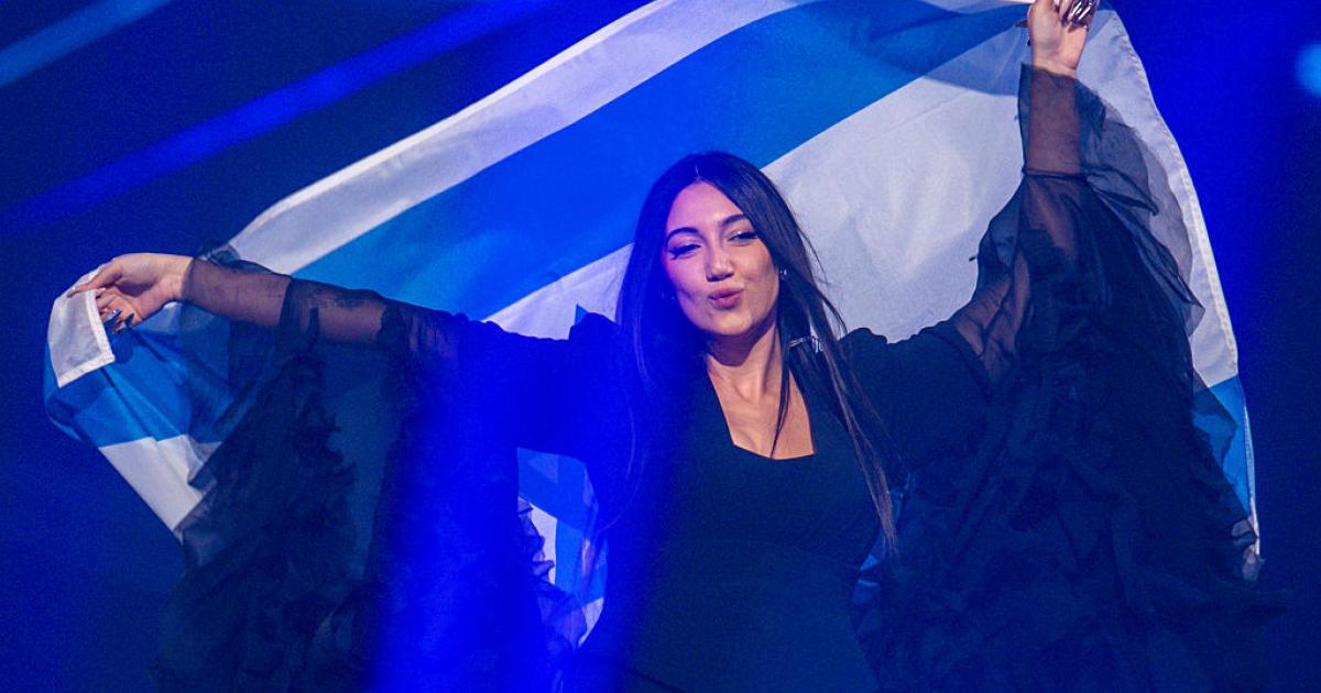 La israelí Yuval Raphael, durante su actuación en Eurovisión 2025