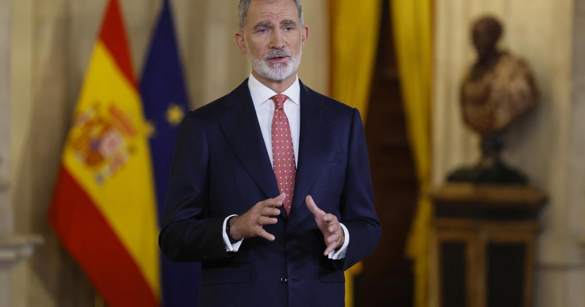 El rey Felipe VI, durante su discurso de Navidad de 2025