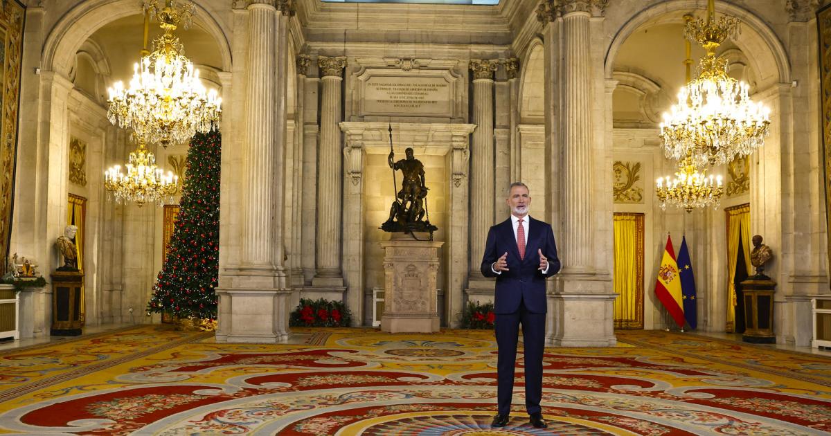 Felipe VI, durante su discurso de Navidad de 2025