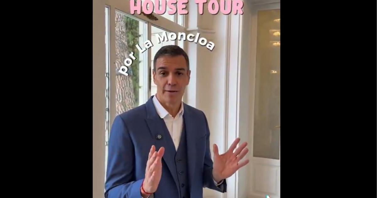 Pedro Sánchez, en el 'house tour' por la Moncloa que ha compartido en TikTok.