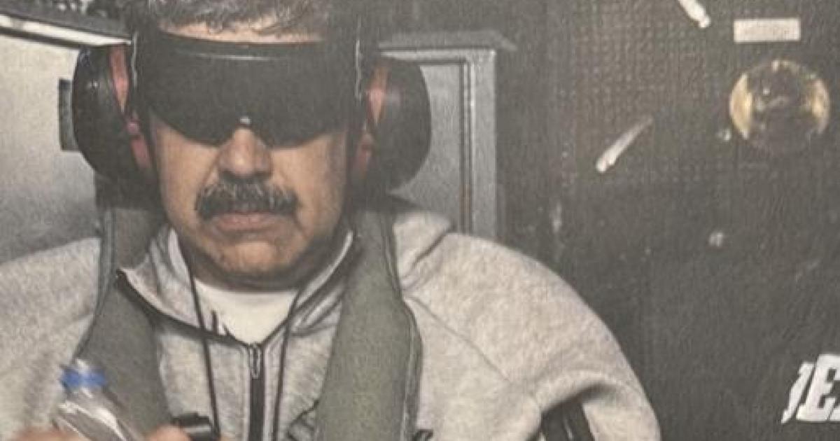 Trump publica la primera imagen de Nicolás Maduro tras su detención.