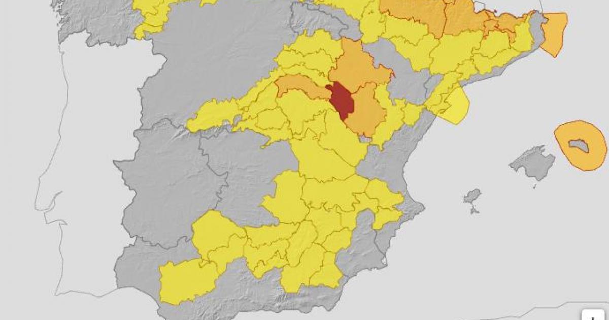 Avisos meteorológicos de la AMET para este miércoles 7 de enero.