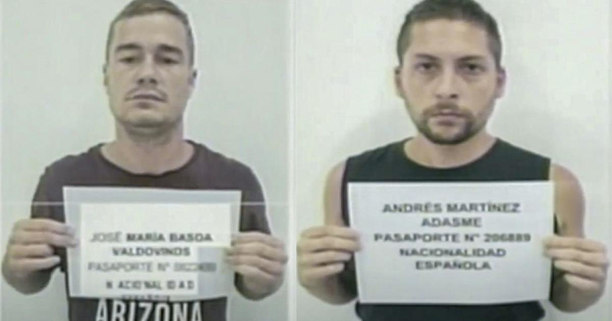 José María Basoa (izda.) y Andrés Martínez Adasne (dcha.), dos de los presos políticos españoles liberados por el Gobierno de Venezuela