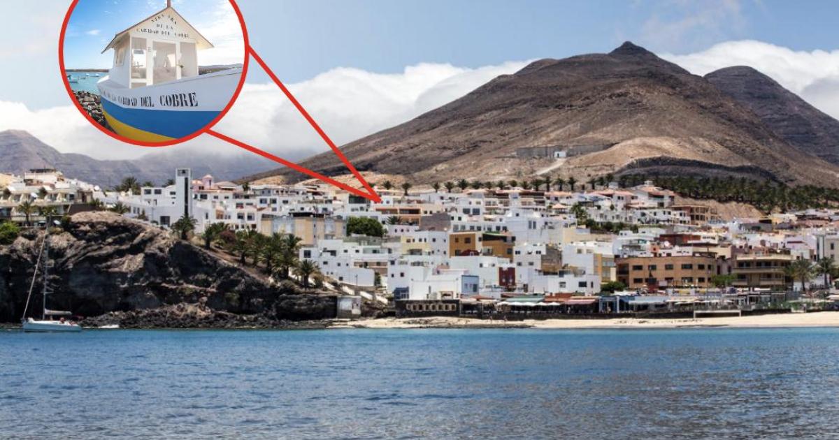 Una imagen de archivo de Fuerteventura y una imagen superpuesta de la ermita de El Jablito