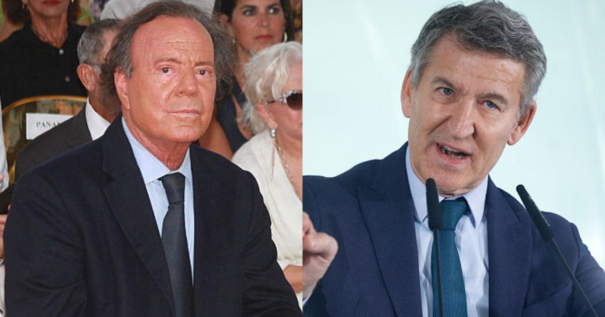 Julio Iglesias y Alberto Núñez Feijóo